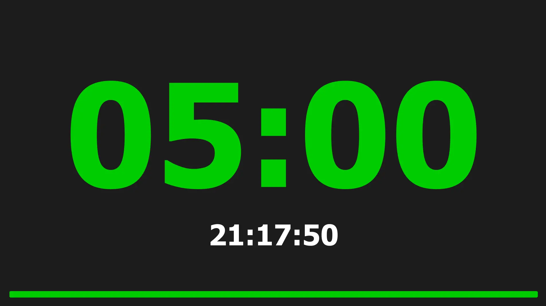 AV Pro Timer - Fullscreen output