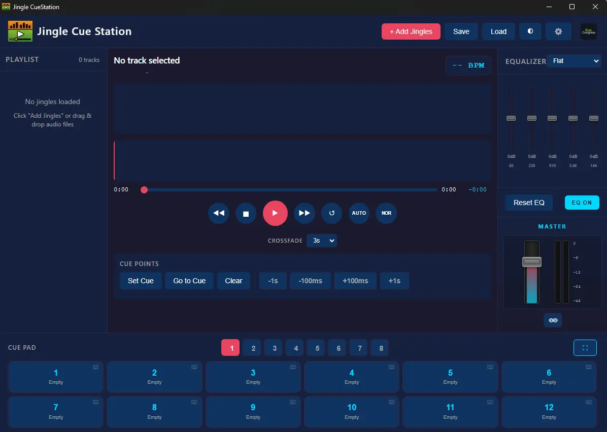 Jingle CueStation - Blue Theme