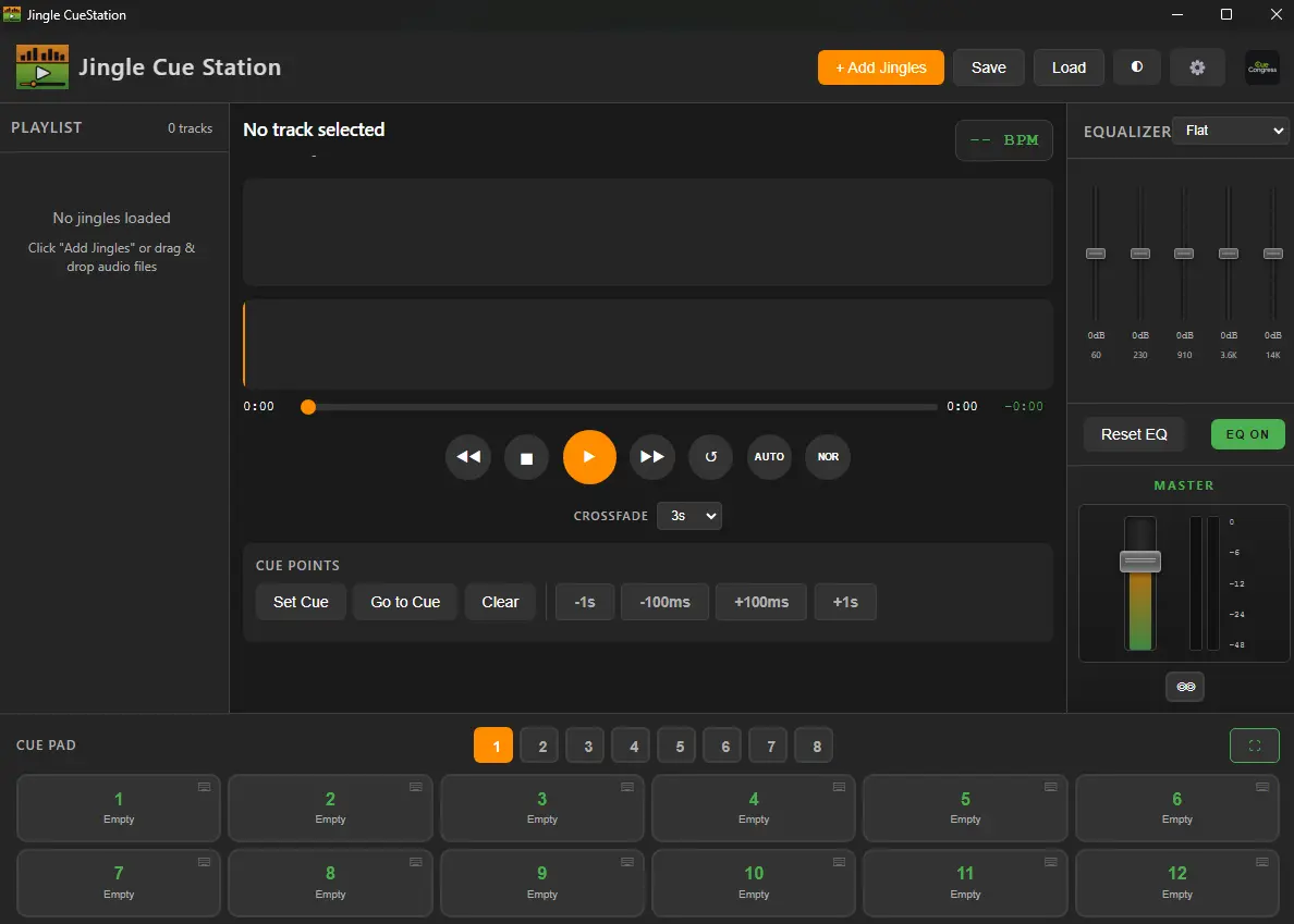 Jingle CueStation - Grey Theme