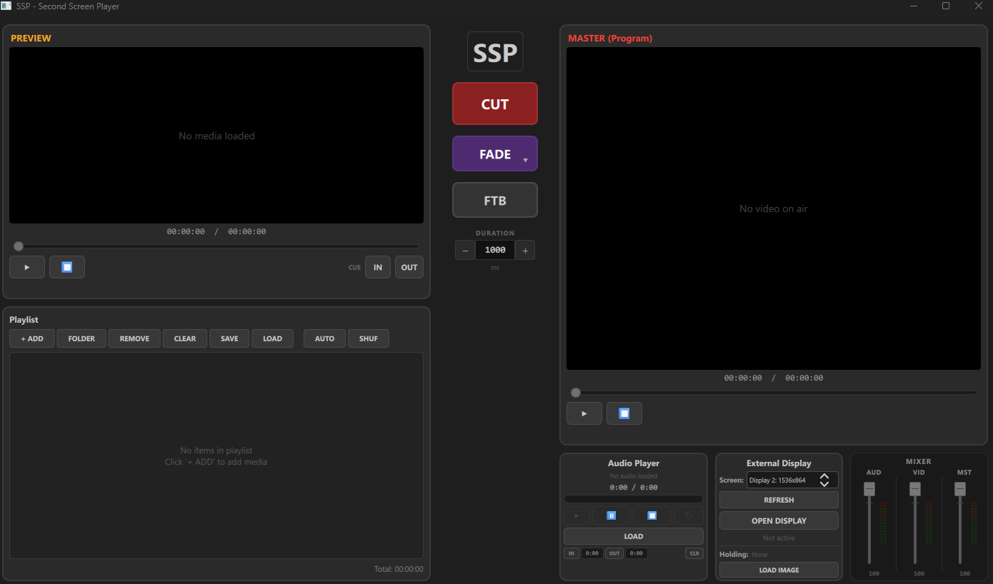 Second Screen Player - Interface Overview