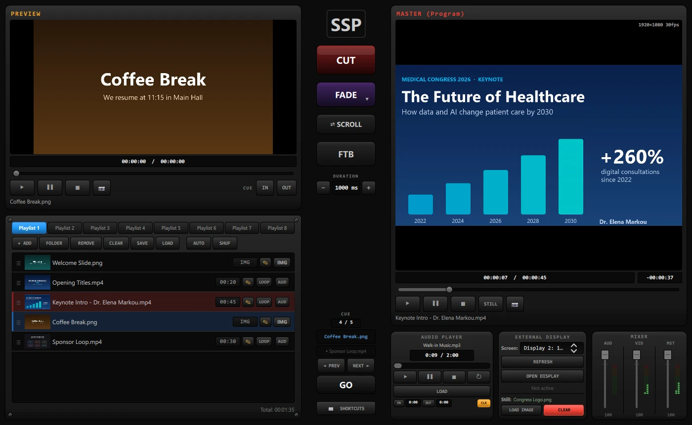 Second Screen Player - Interface Overview